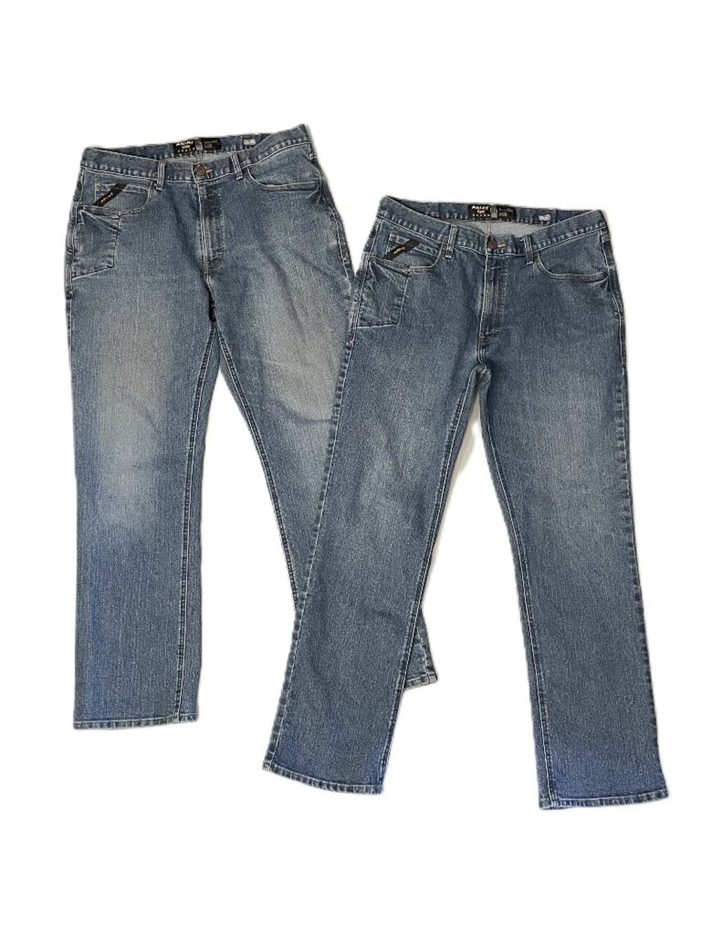 Ariat M4 Rebar Relaxed Boot Cut Jeans Mens 36x34 Med Wash Workwear Lot 2 Carbine